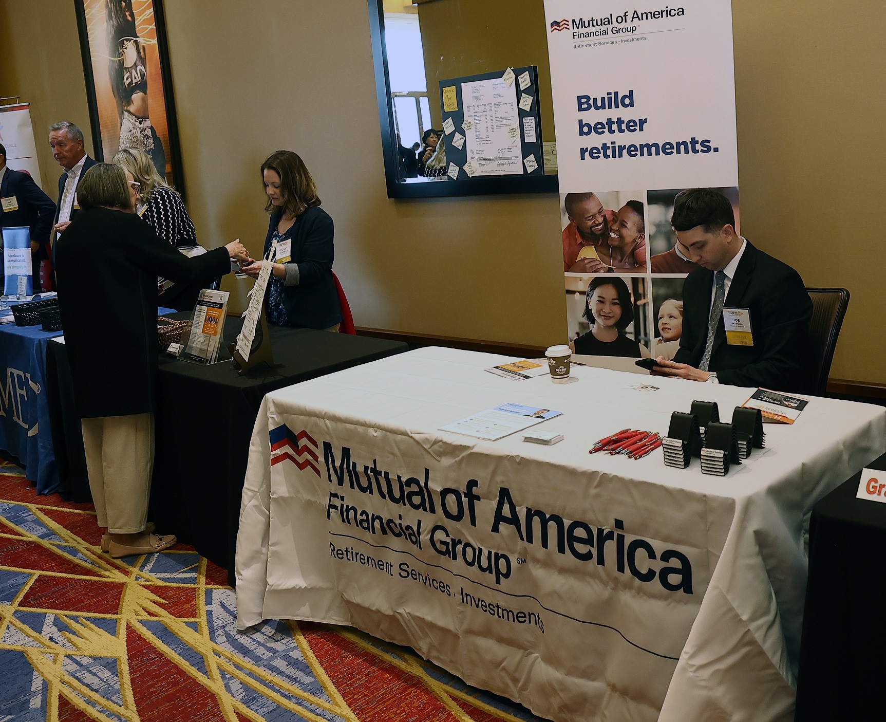 sponsor table at event